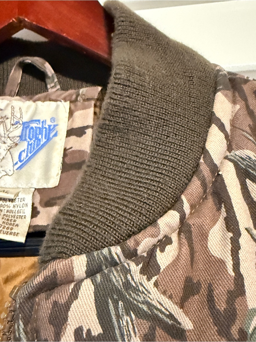 Men's Insulated Camo Puffer Jacket - Brown/Green - Picture 15 of 16